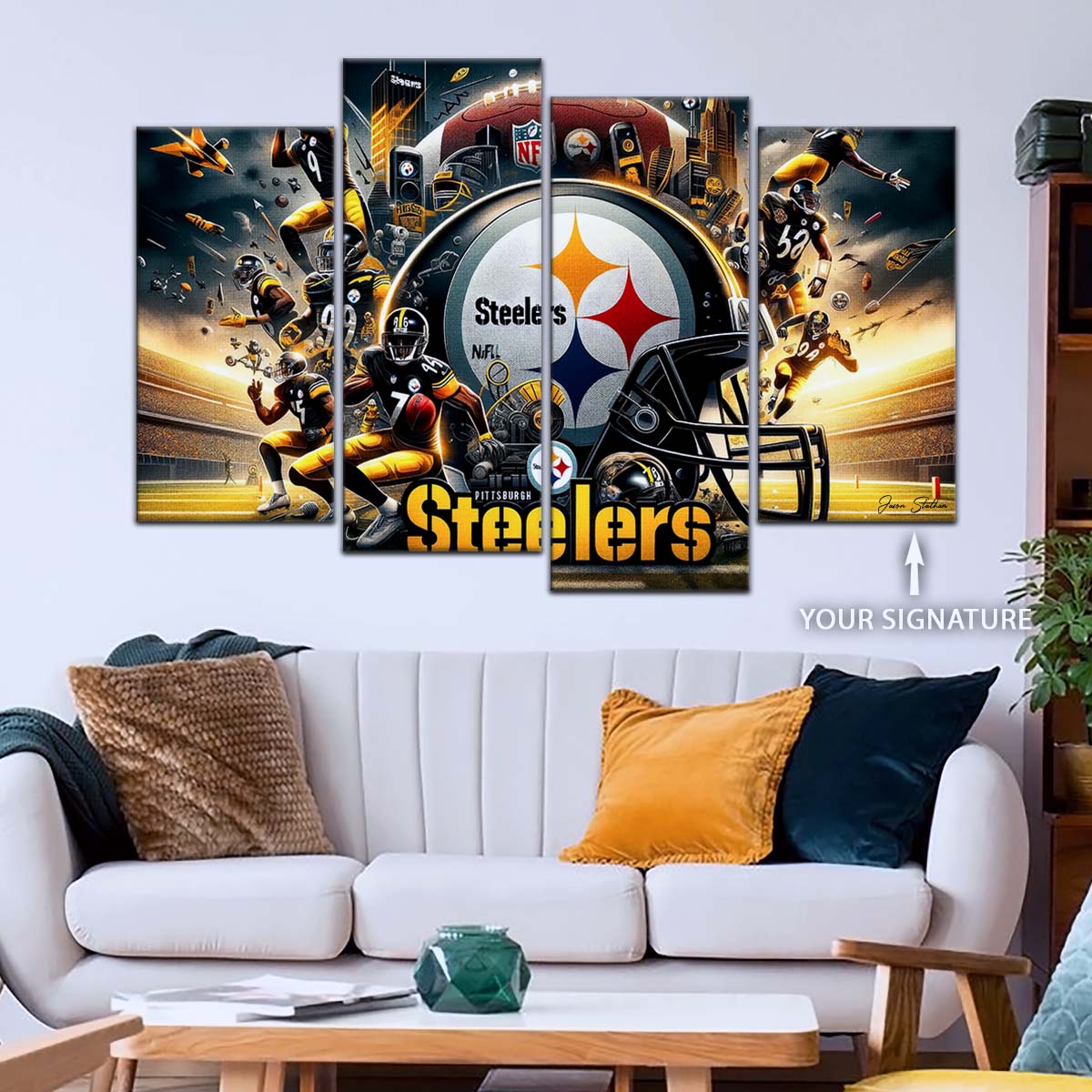 American Football Wall Art - AF5210 - Pittsburgh Steelers - Epic NFL Football Team - American Football Poster - American Football Canvas
