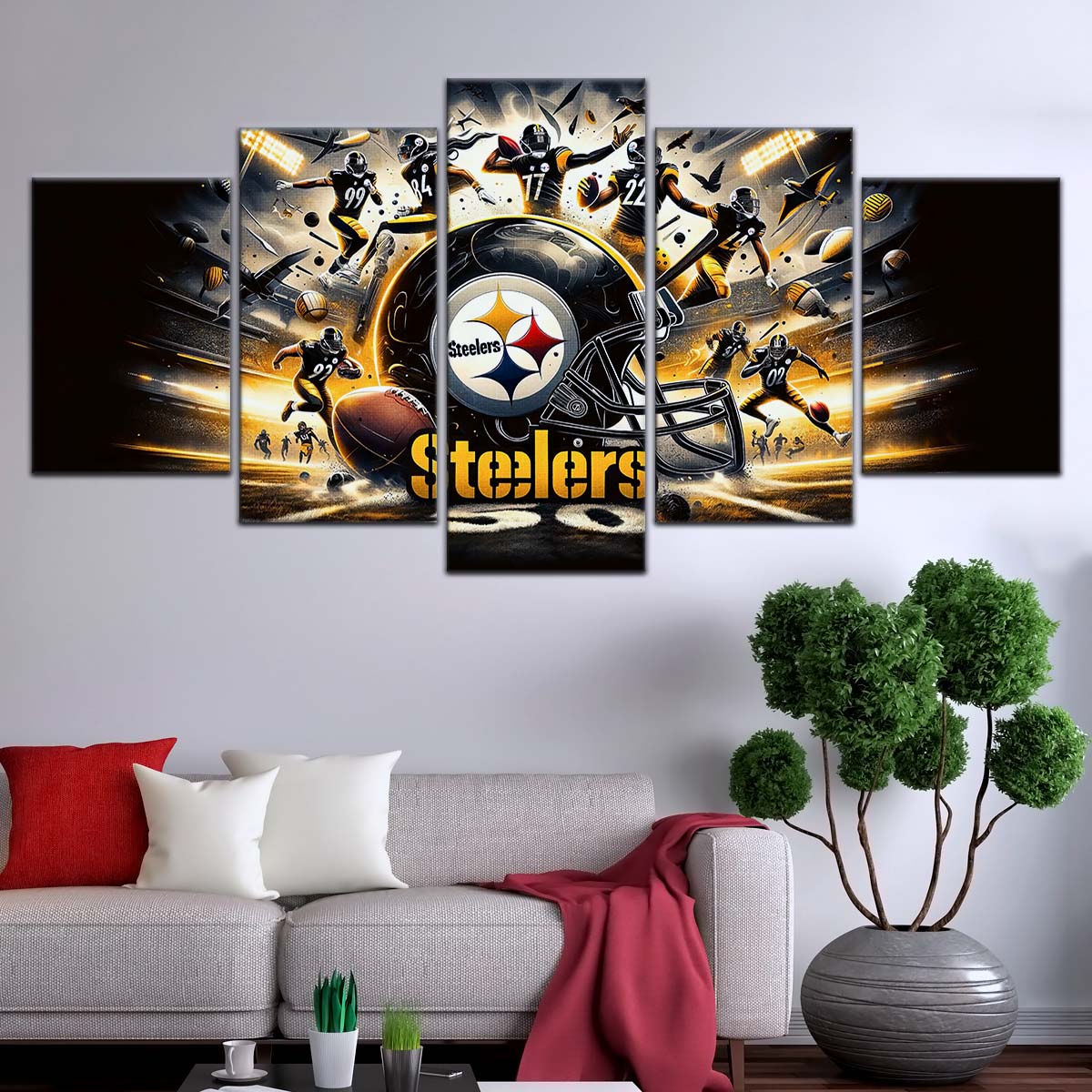 American Football Wall Art - AF5211 - Pittsburgh Steelers - NFL Football Team - American Football Poster - American Football Canvas