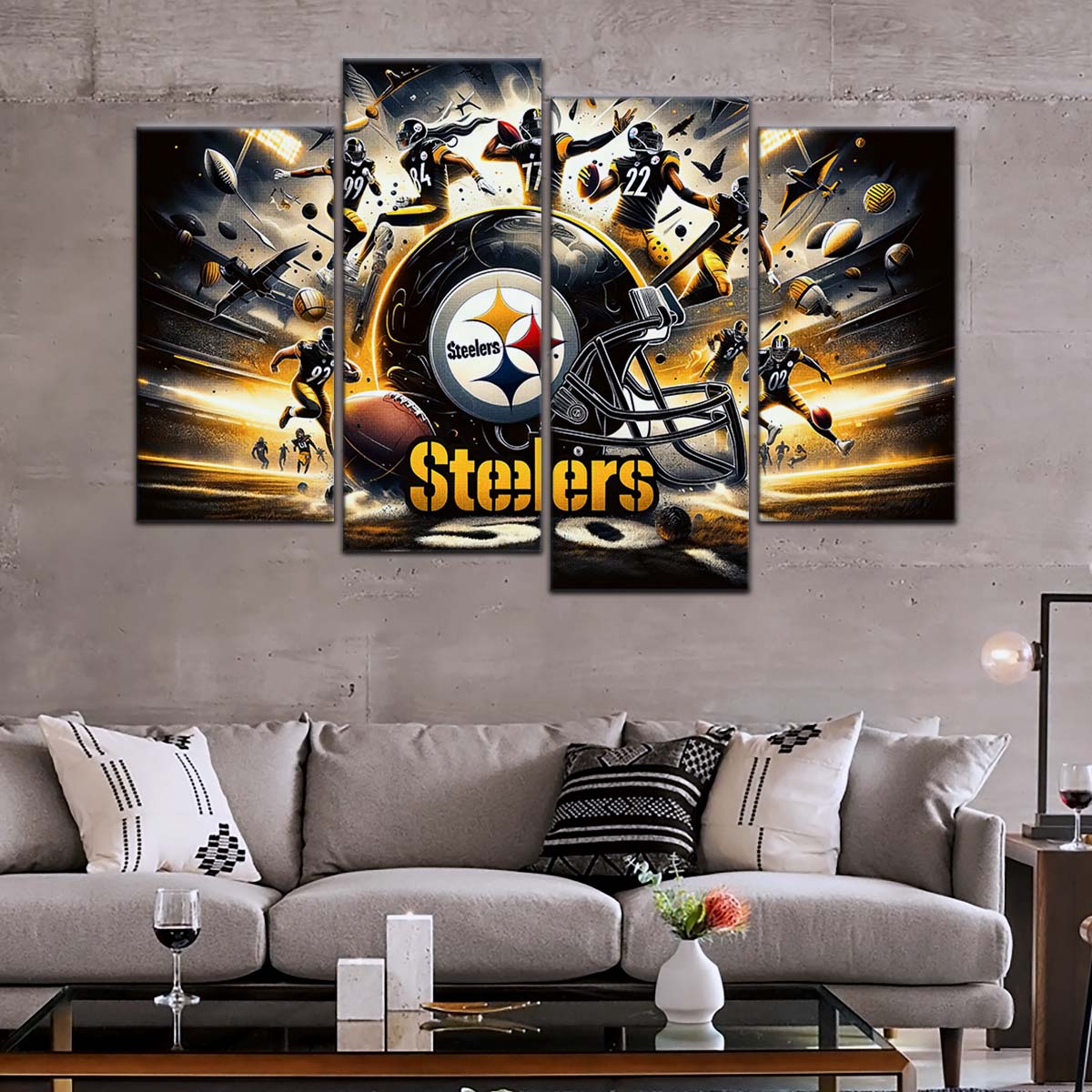 American Football Wall Art - AF5211 - Pittsburgh Steelers - NFL Football Team - American Football Poster - American Football Canvas