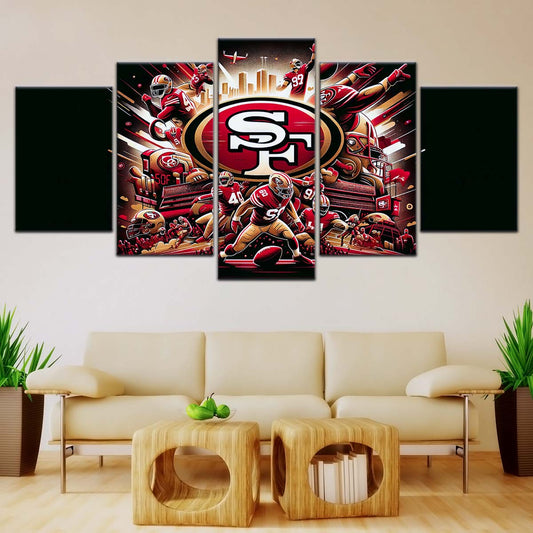 American Football Wall Art - AF5215 - San Francisco 49ers - Epic Super Bowl NFL Football Team - American Football Poster - American Football Canvas