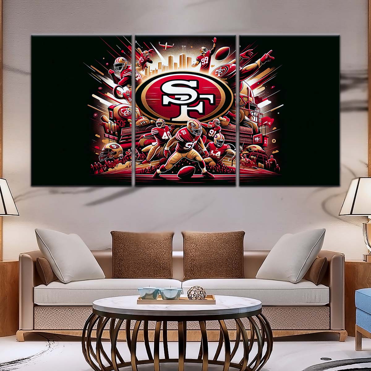 American Football Wall Art - AF5215 - San Francisco 49ers - Epic Super Bowl NFL Football Team - American Football Poster - American Football Canvas