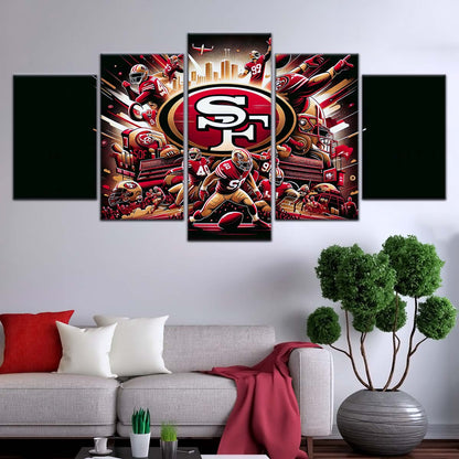 American Football Wall Art - AF5215 - San Francisco 49ers - Epic Super Bowl NFL Football Team - American Football Poster - American Football Canvas