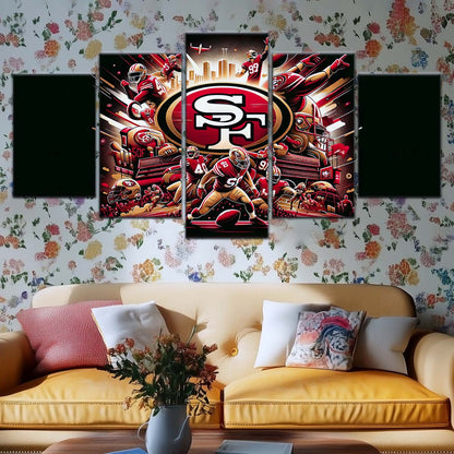 American Football Wall Art - AF5215 - San Francisco 49ers - Epic Super Bowl NFL Football Team - American Football Poster - American Football Canvas