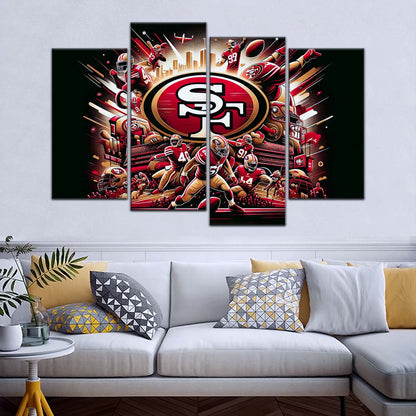 American Football Wall Art - AF5215 - San Francisco 49ers - Epic Super Bowl NFL Football Team - American Football Poster - American Football Canvas