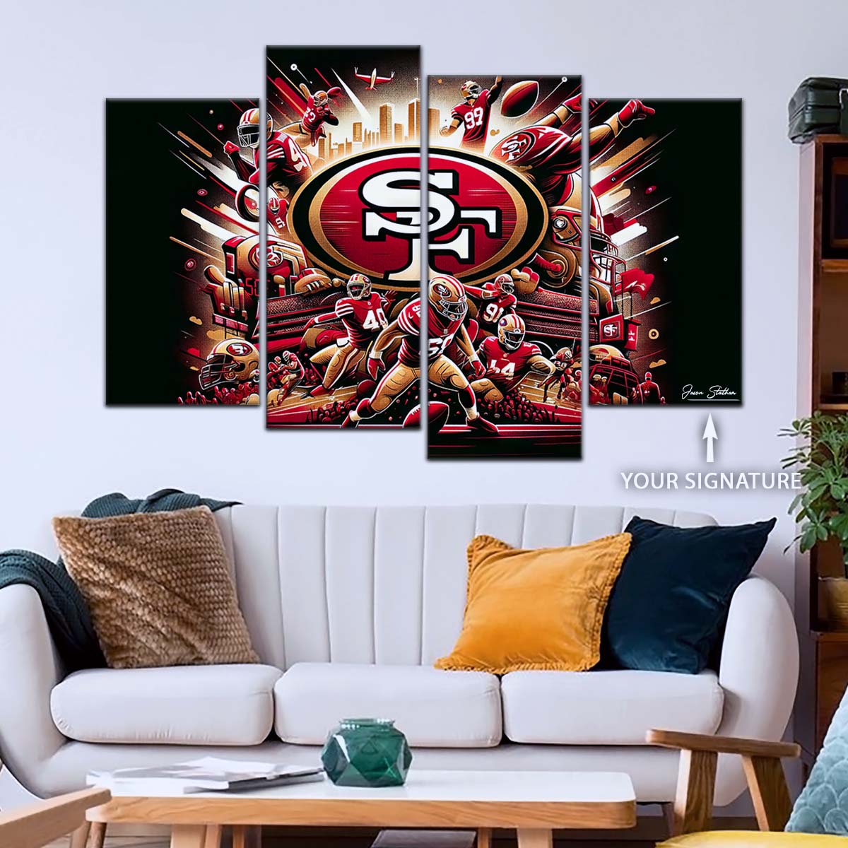 American Football Wall Art - AF5215 - San Francisco 49ers - Epic Super Bowl NFL Football Team - American Football Poster - American Football Canvas