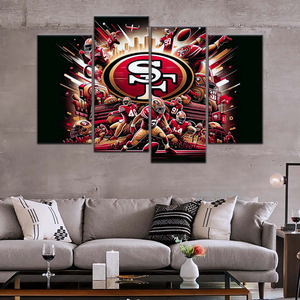 American Football Wall Art - AF5215 - San Francisco 49ers - Epic Super Bowl NFL Football Team - American Football Poster - American Football Canvas