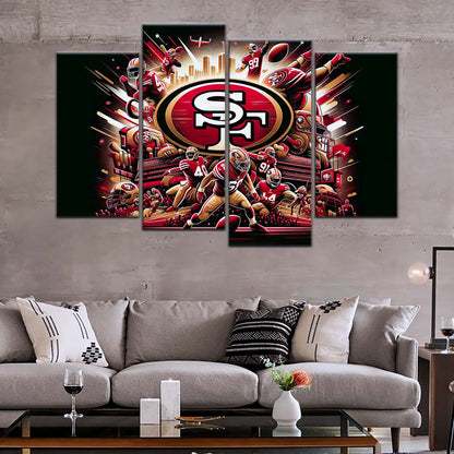 American Football Wall Art - AF5215 - San Francisco 49ers - Epic Super Bowl NFL Football Team - American Football Poster - American Football Canvas