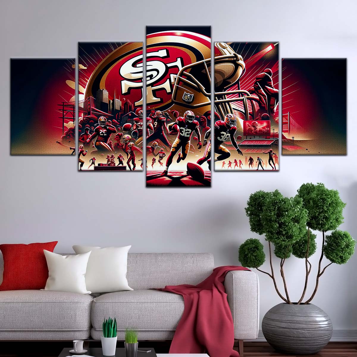 American Football Wall Art - AF5216 - San Francisco 49ers - NFL Super Bowl Spirit - American Football Poster - American Football Canvas