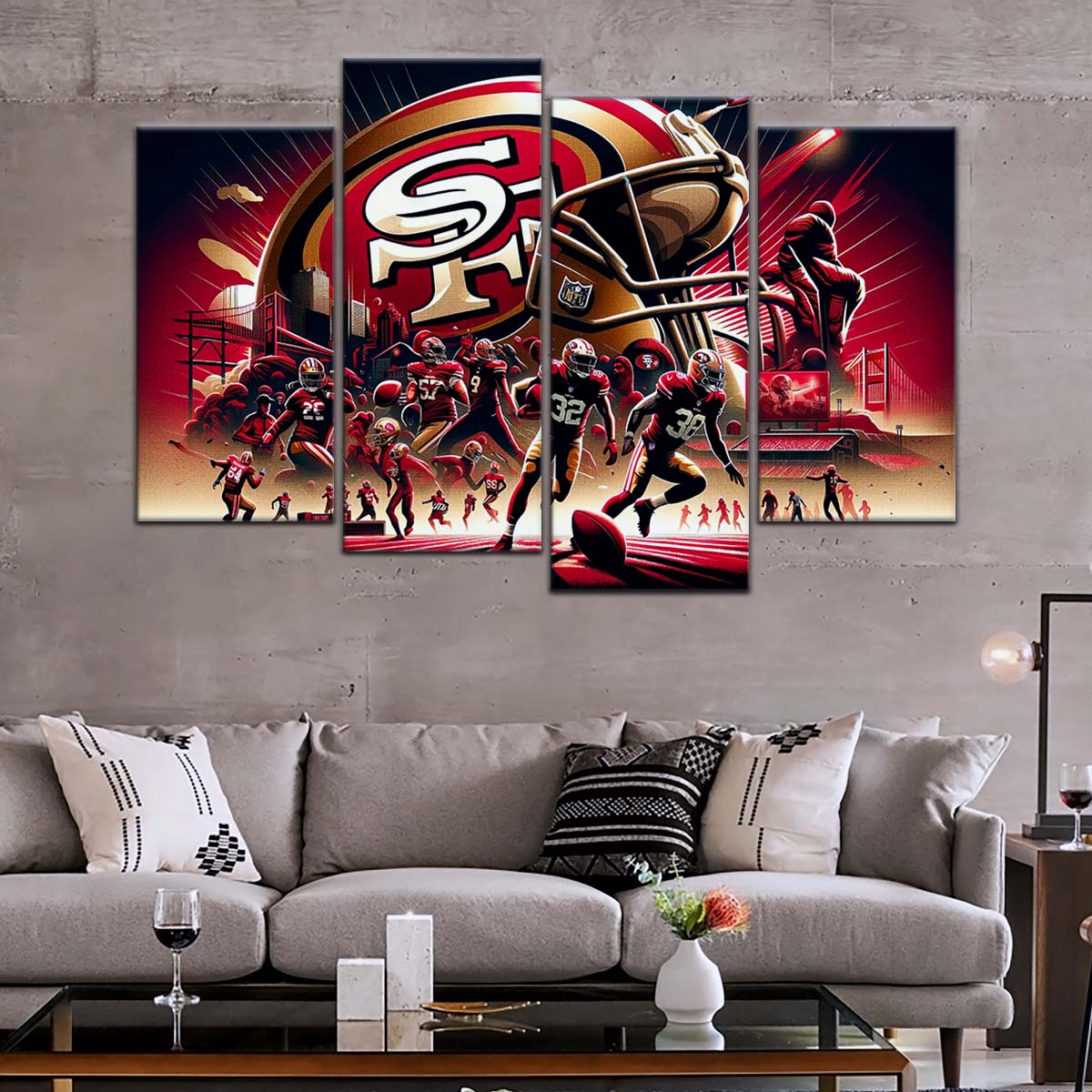 American Football Wall Art - AF5216 - San Francisco 49ers - NFL Super Bowl Spirit - American Football Poster - American Football Canvas