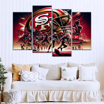 American Football Wall Art - AF5216 - San Francisco 49ers - NFL Super Bowl Spirit - American Football Poster - American Football Canvas