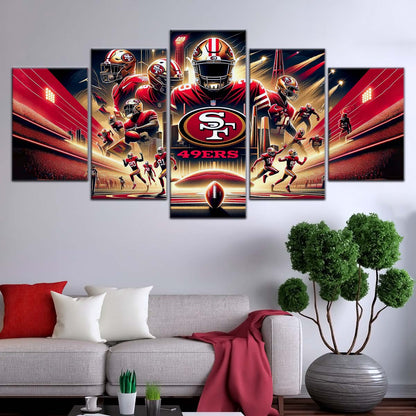 American Football Wall Art - AF5217 - San Francisco 49ers - NFL Super Bowl - American Football Poster - American Football Canvas