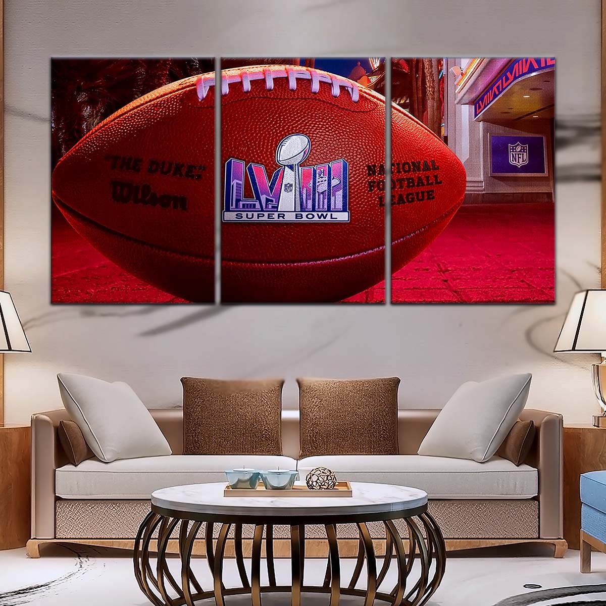 American Football Wall Art - AF5221 - Super Bowl Excitement - NFL Football - American Football Poster - American Football Canvas