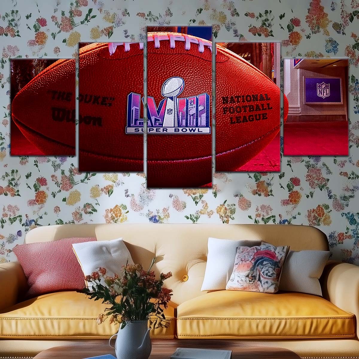 American Football Wall Art - AF5221 - Super Bowl Excitement - NFL Football - American Football Poster - American Football Canvas
