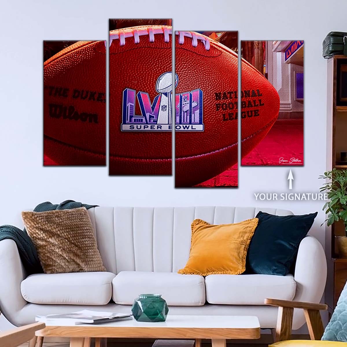 American Football Wall Art - AF5221 - Super Bowl Excitement - NFL Football - American Football Poster - American Football Canvas
