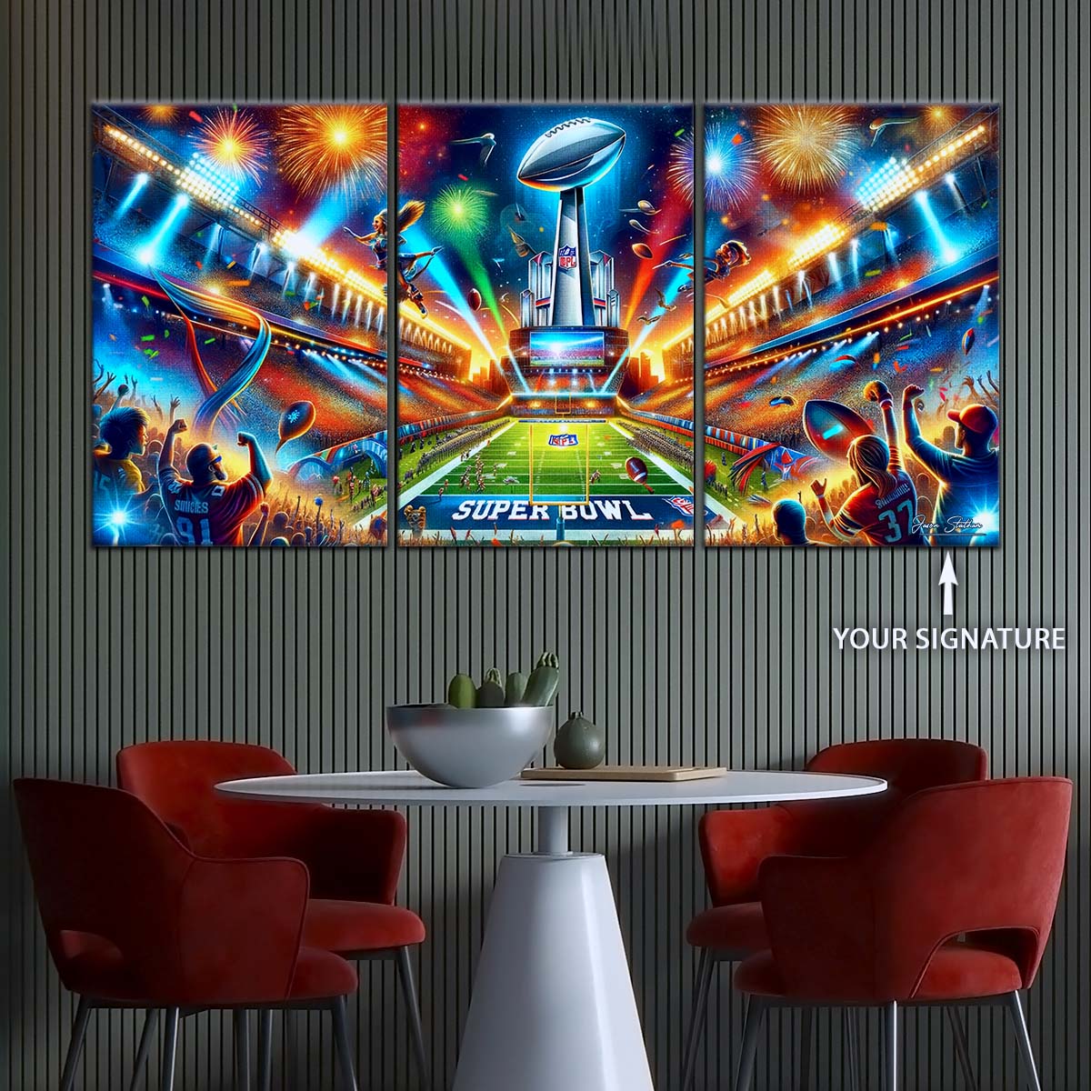 American Football Wall Art - AF5222 - Super Bowl Football Race For The NFL Trophy - American Football Poster - American Football Canvas