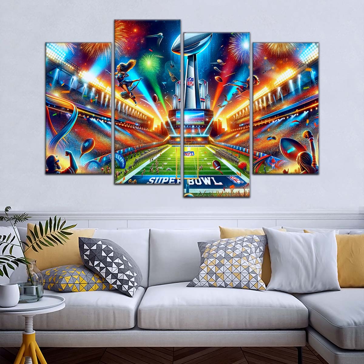 American Football Wall Art - AF5222 - Super Bowl Football Race For The NFL Trophy - American Football Poster - American Football Canvas