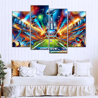 American Football Wall Art - AF5222 - Super Bowl Football Race For The NFL Trophy - American Football Poster - American Football Canvas