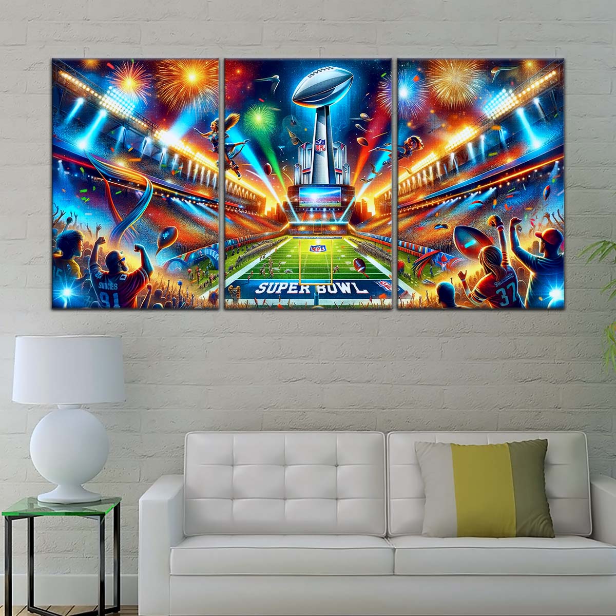 American Football Wall Art - AF5222 - Super Bowl Football Race For The NFL Trophy - American Football Poster - American Football Canvas