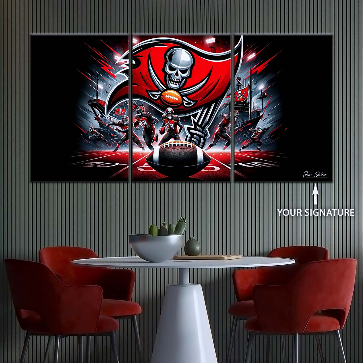 American Football Wall Art - AF5224 - Tampa Bay Buccaneers - NFL Football Super Bowl Team - American Football Poster - American Football Canvas