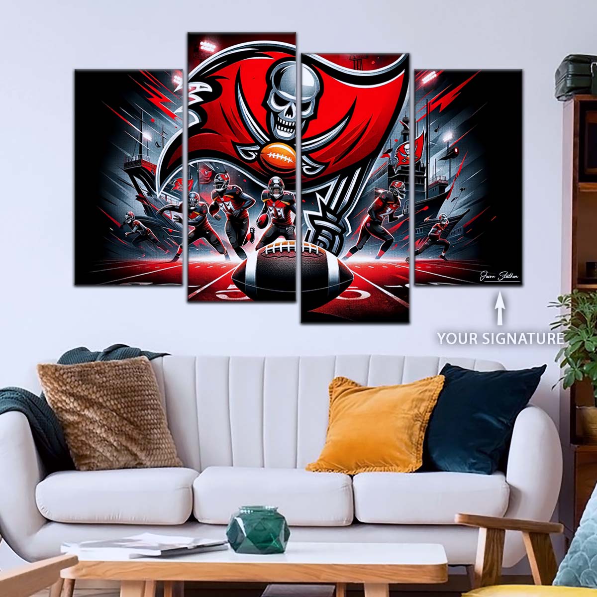 American Football Wall Art - AF5224 - Tampa Bay Buccaneers - NFL Football Super Bowl Team - American Football Poster - American Football Canvas