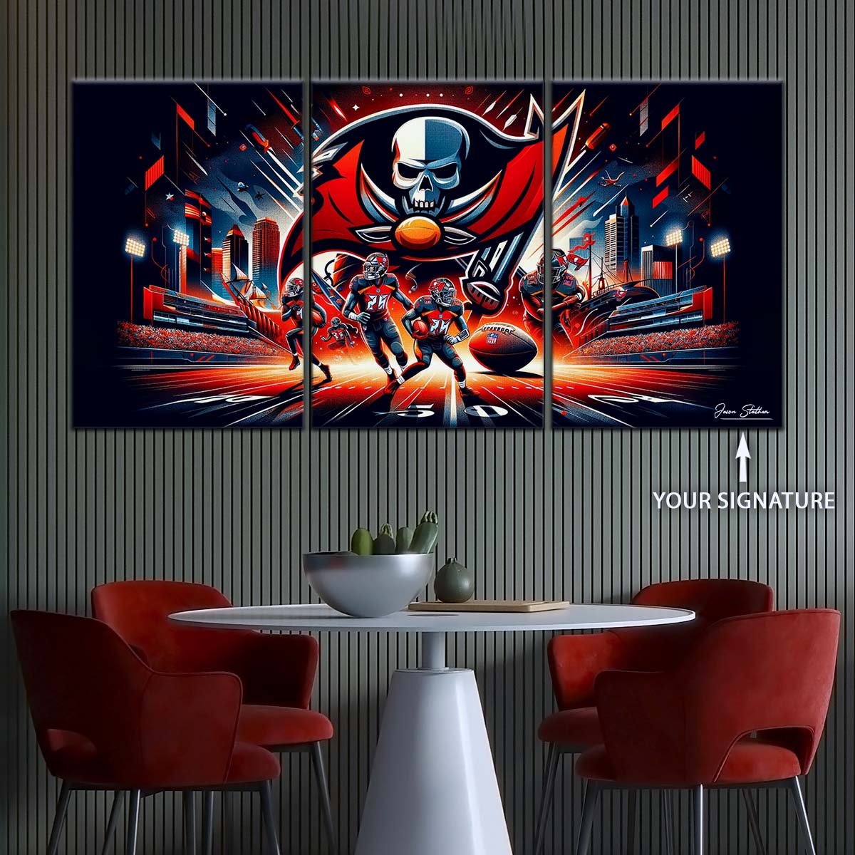 American Football Wall Art - AF5225 - Tampa Bay Buccaneers - Super Bowl Spirit - NFL Football Team - American Football Poster - American Football Canvas