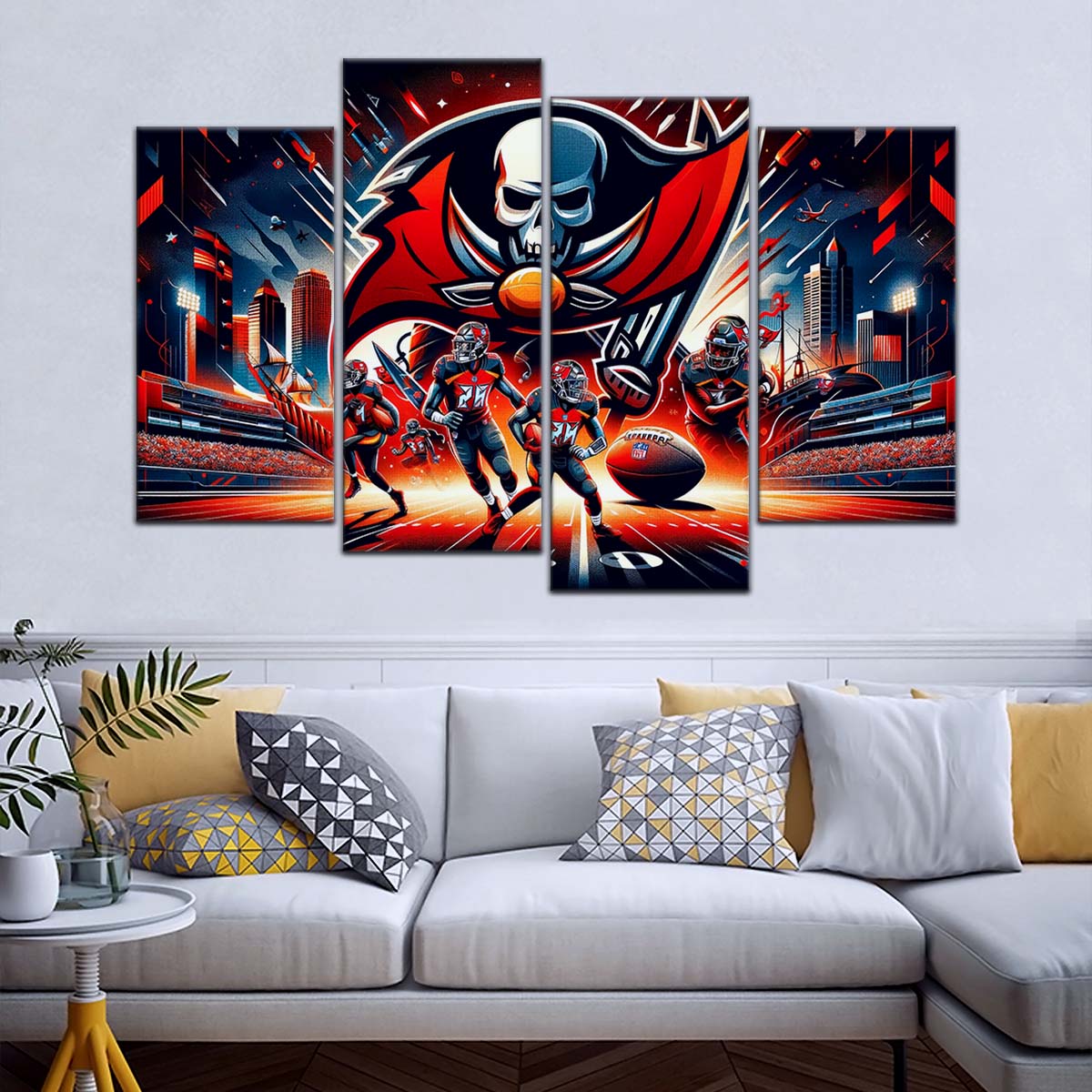 American Football Wall Art - AF5225 - Tampa Bay Buccaneers - Super Bowl Spirit - NFL Football Team - American Football Poster - American Football Canvas