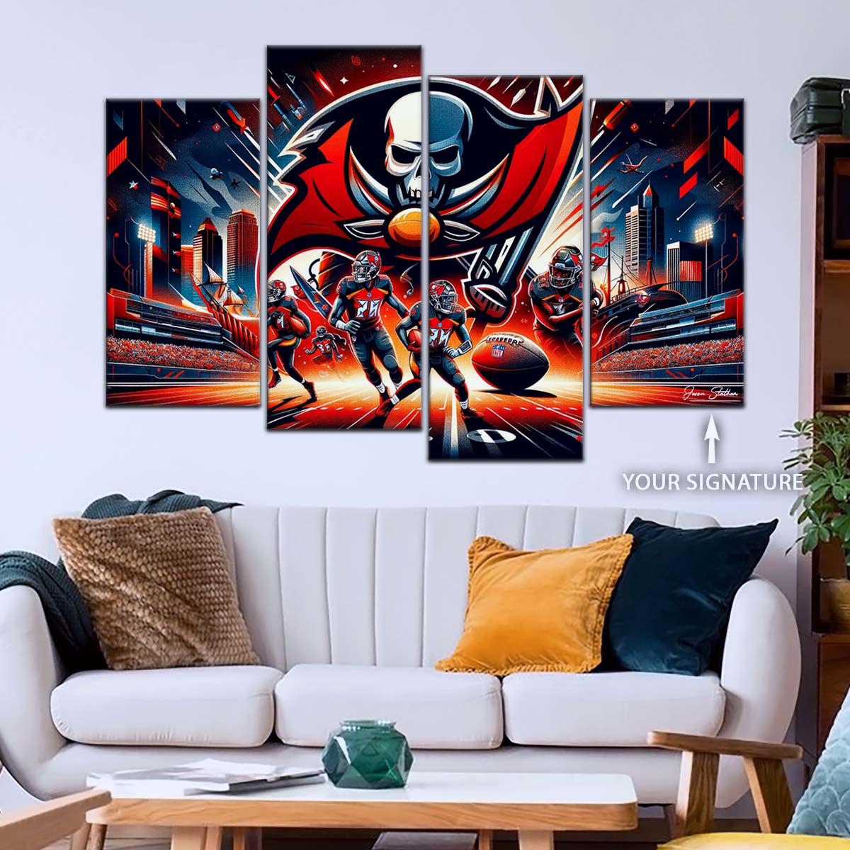 American Football Wall Art - AF5225 - Tampa Bay Buccaneers - Super Bowl Spirit - NFL Football Team - American Football Poster - American Football Canvas
