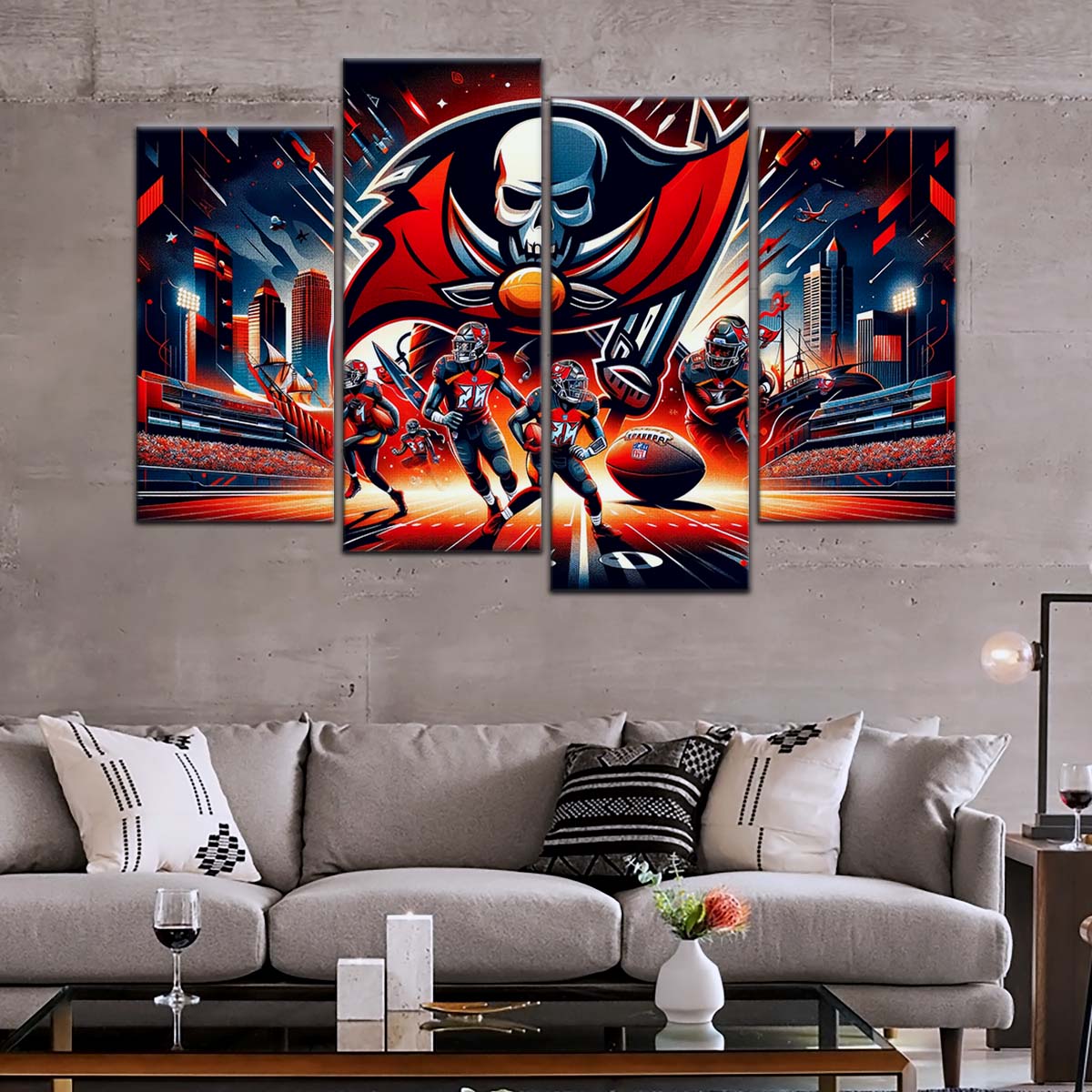 American Football Wall Art - AF5225 - Tampa Bay Buccaneers - Super Bowl Spirit - NFL Football Team - American Football Poster - American Football Canvas