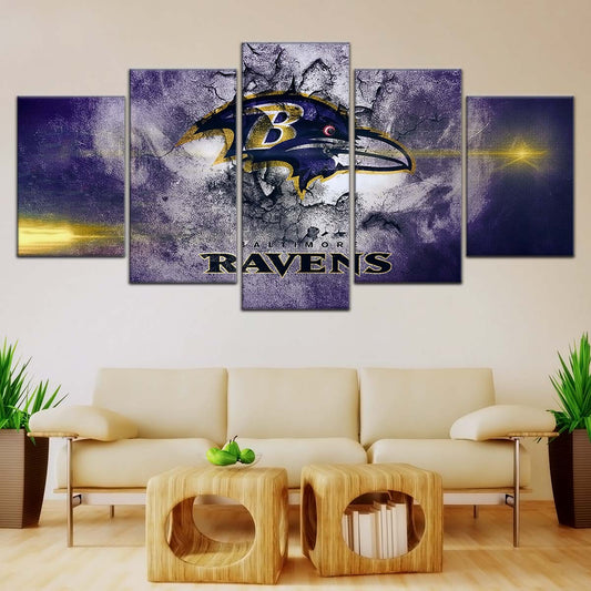 American Football Canvas Wall Art - AF5231 - Baltimore Ravens - NFL Teams