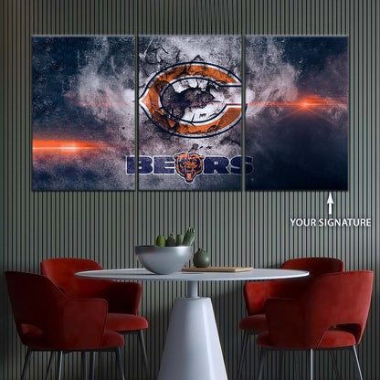 American Football Canvas Wall Art - AF5234 - Chicago Bears - NFL Teams