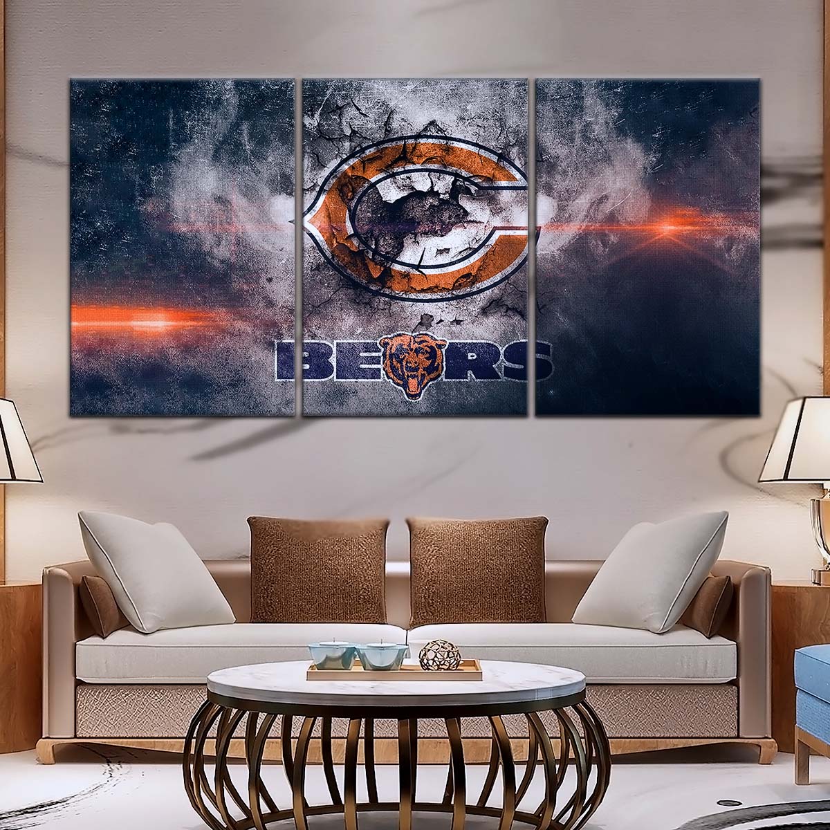 American Football Canvas Wall Art - AF5234 - Chicago Bears - NFL Teams