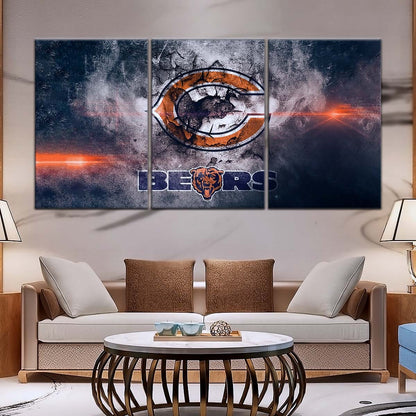 American Football Canvas Wall Art - AF5234 - Chicago Bears - NFL Teams