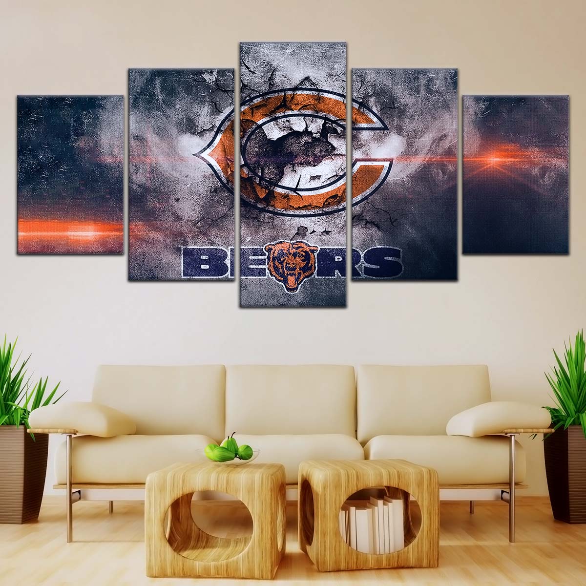 American Football Canvas Wall Art - AF5234 - Chicago Bears - NFL Teams
