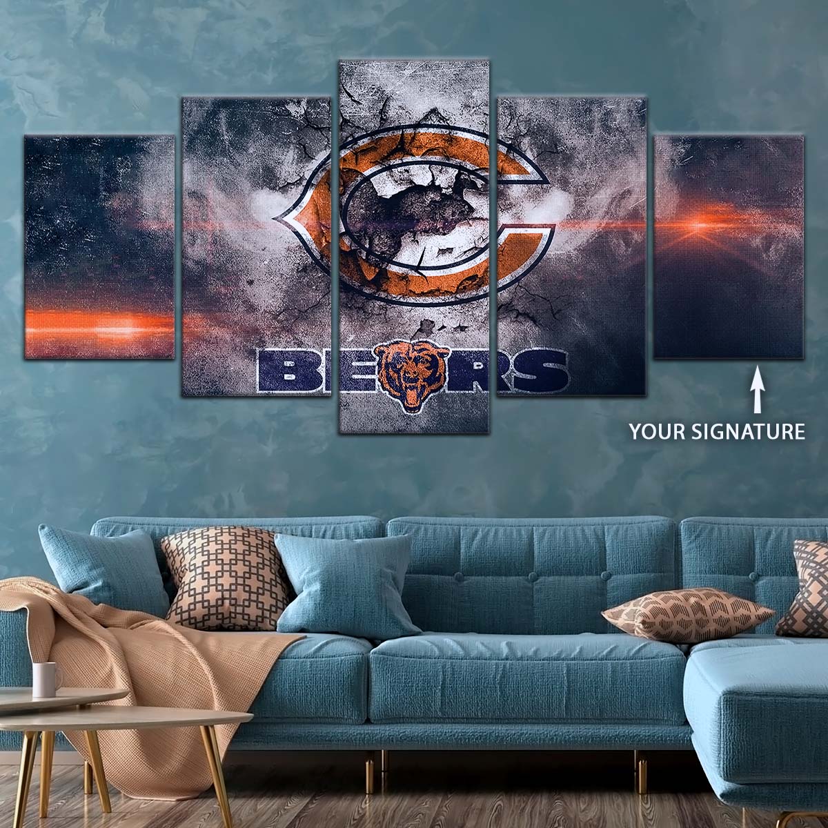 American Football Wall Art - AF5234 - Chicago Bears - NFL Football Team - American Football Poster - American Football Canvas