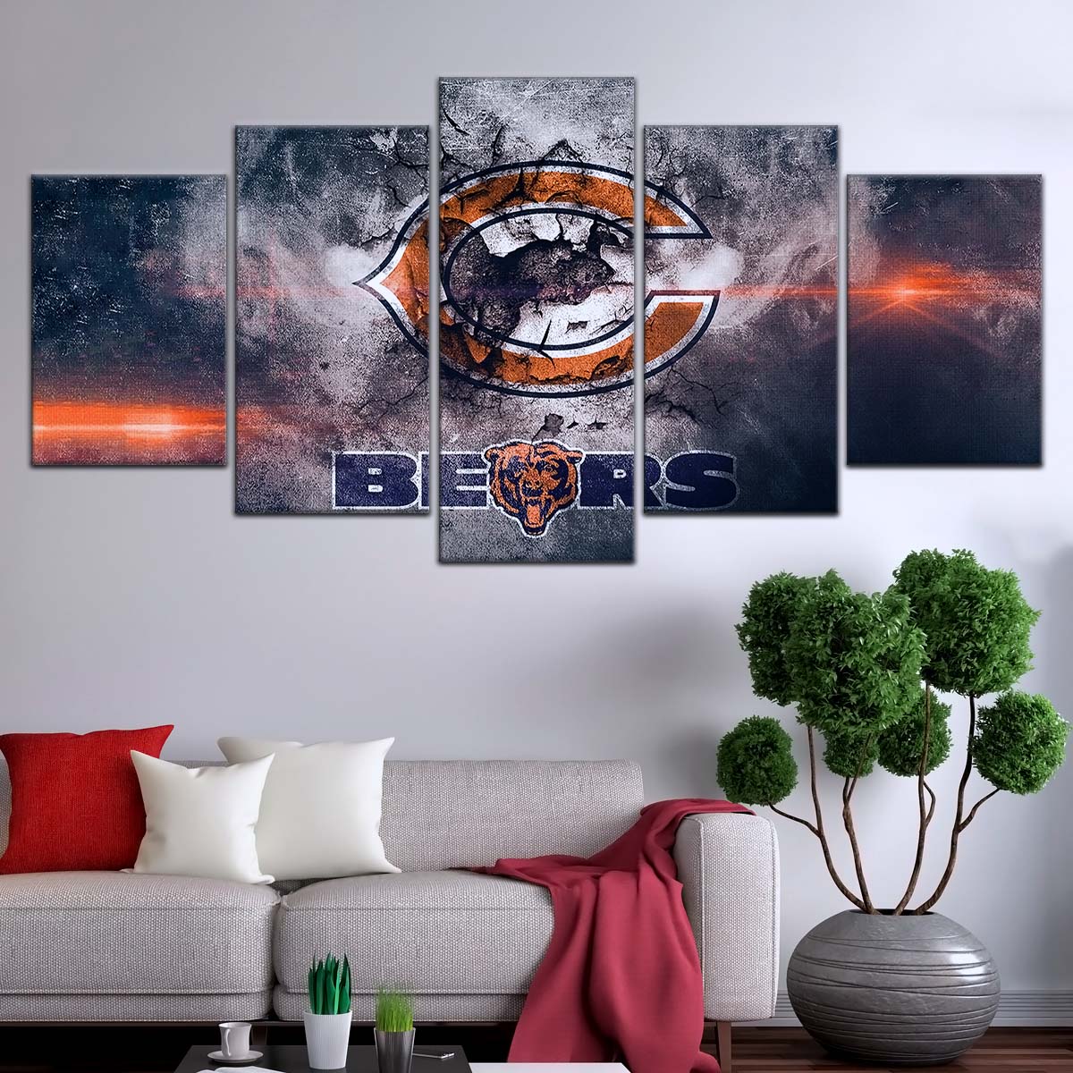 American Football Canvas Wall Art - AF5234 - Chicago Bears - NFL Teams