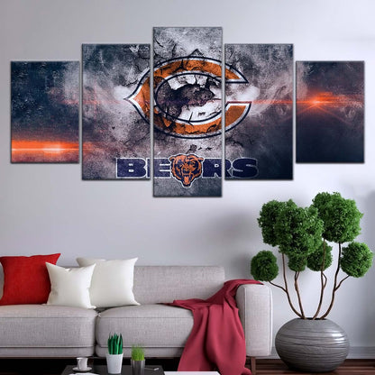 American Football Canvas Wall Art - AF5234 - Chicago Bears - NFL Teams