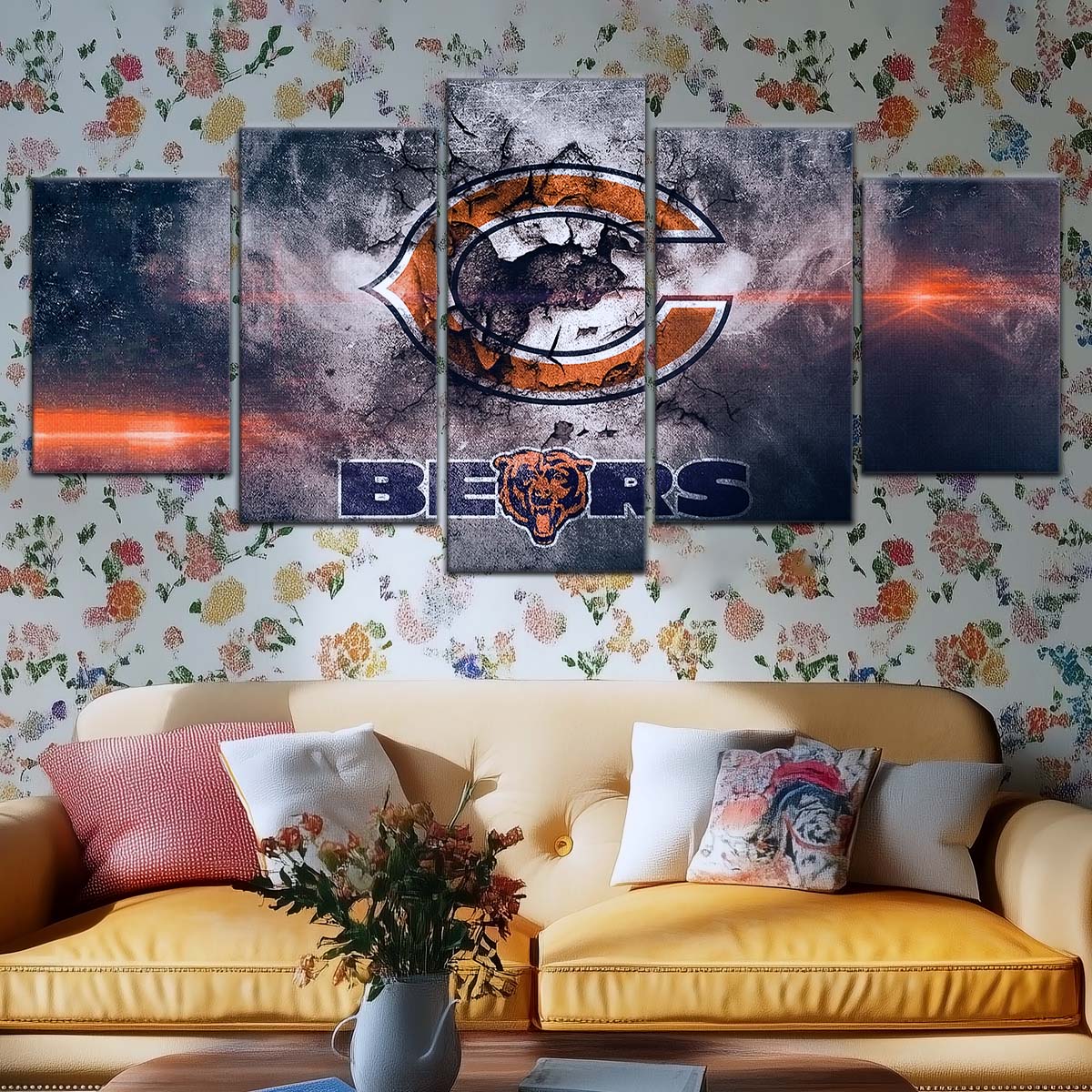 American Football Canvas Wall Art - AF5234 - Chicago Bears - NFL Teams