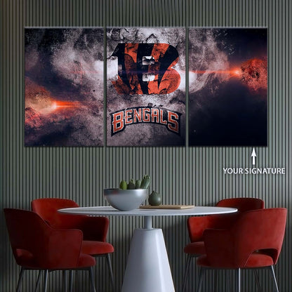 American Football Canvas Wall Art - AF5235 - Cincinnati Bengals - NFL Teams