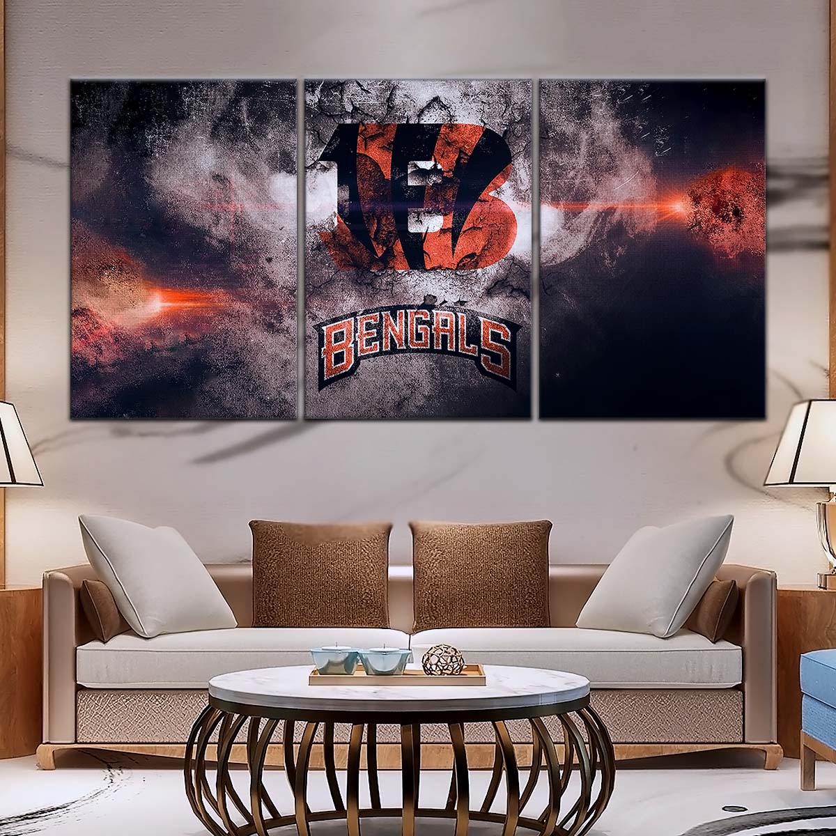 American Football Canvas Wall Art - AF5235 - Cincinnati Bengals - NFL Teams