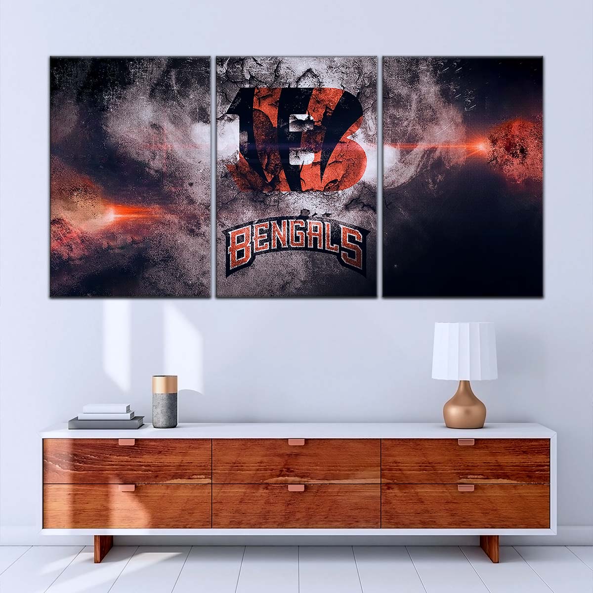 American Football Canvas Wall Art - AF5235 - Cincinnati Bengals - NFL Teams