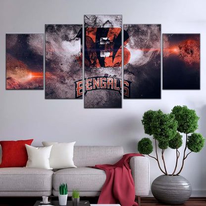 American Football Canvas Wall Art - AF5235 - Cincinnati Bengals - NFL Teams