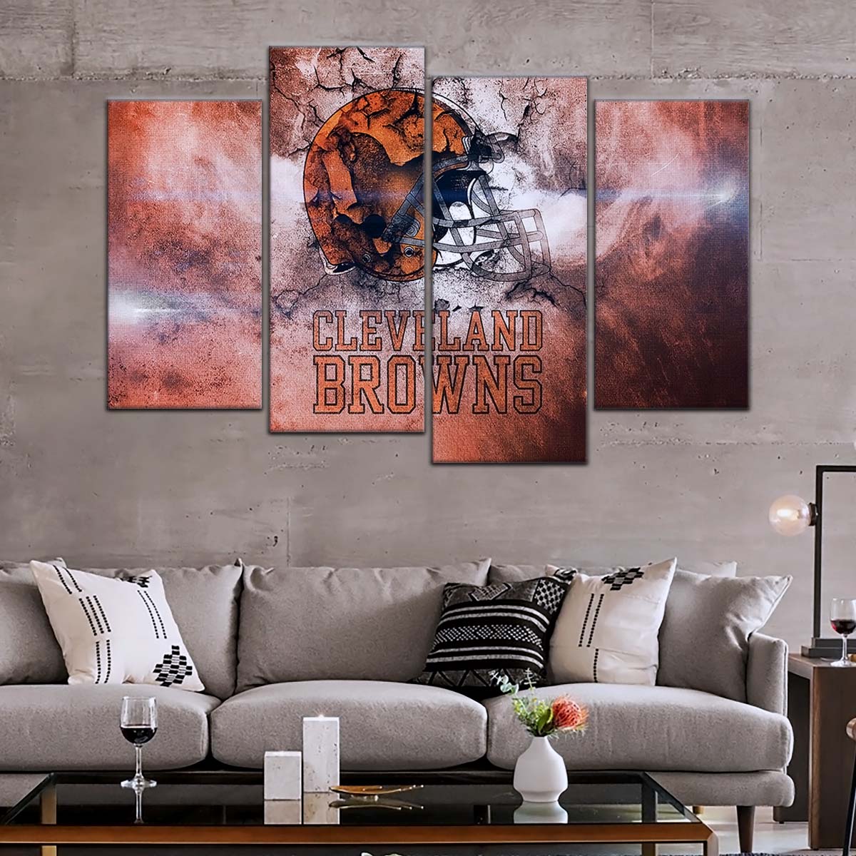American Football Canvas Wall Art - AF5236 - Cleveland Browns - NFL Teams