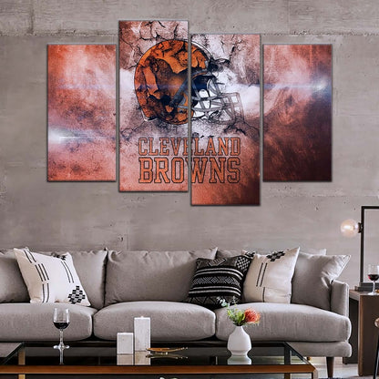 American Football Canvas Wall Art - AF5236 - Cleveland Browns - NFL Teams