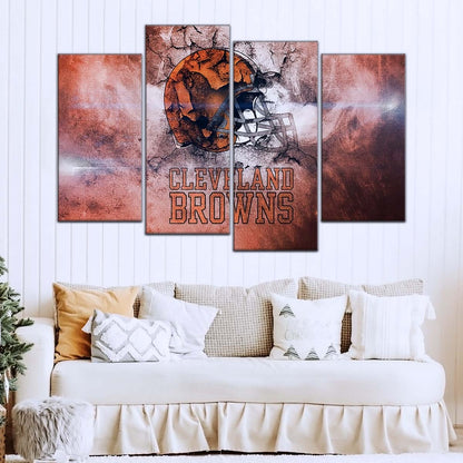 American Football Canvas Wall Art - AF5236 - Cleveland Browns - NFL Teams