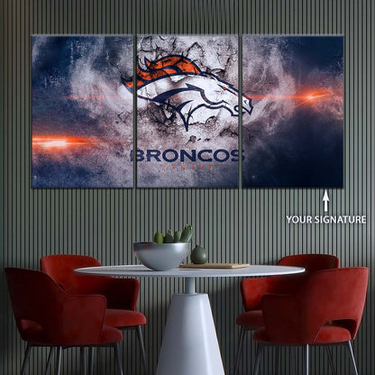 American Football Canvas Wall Art - AF5238 - Denver Broncos - NFL Teams