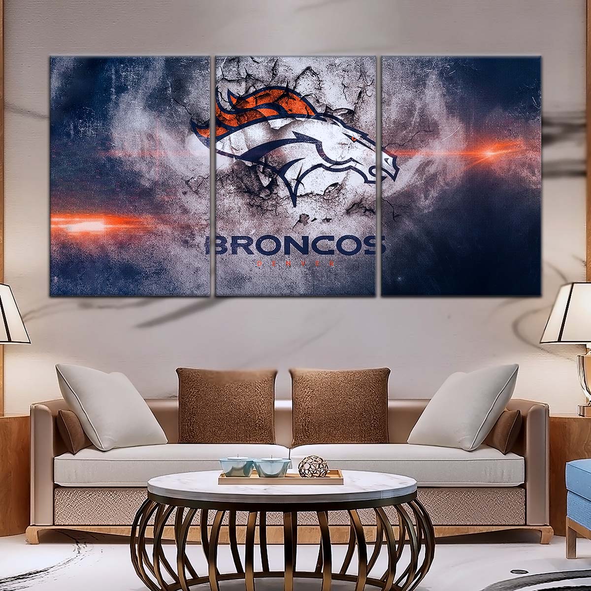 American Football Canvas Wall Art - AF5238 - Denver Broncos - NFL Teams