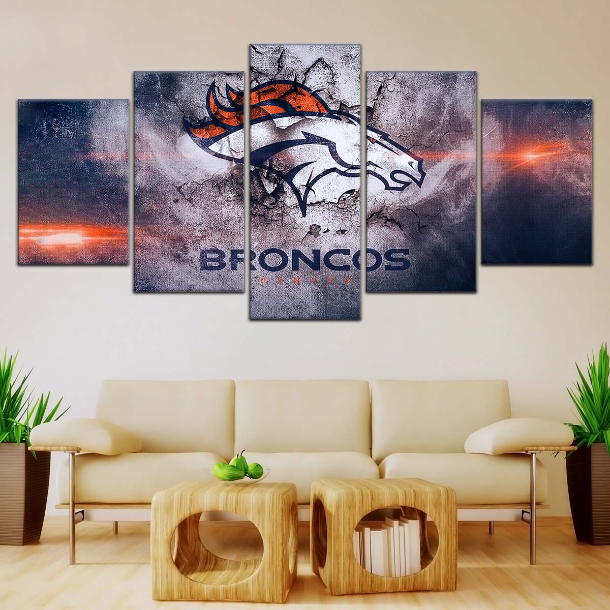 American Football Canvas Wall Art - AF5238 - Denver Broncos - NFL Teams