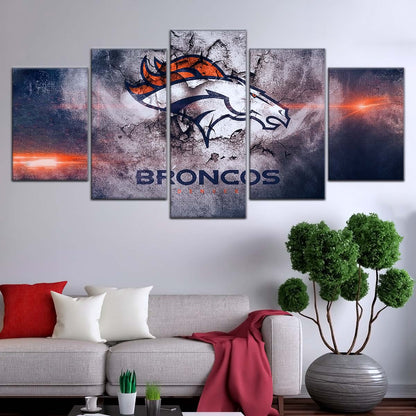 American Football Canvas Wall Art - AF5238 - Denver Broncos - NFL Teams