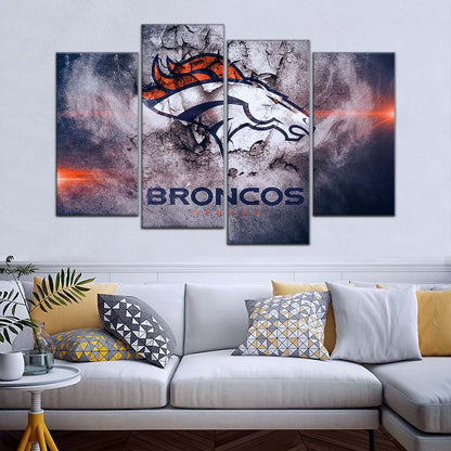 American Football Canvas Wall Art - AF5238 - Denver Broncos - NFL Teams