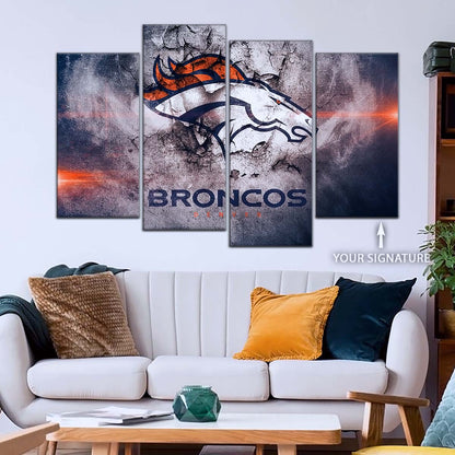 American Football Canvas Wall Art - AF5238 - Denver Broncos - NFL Teams